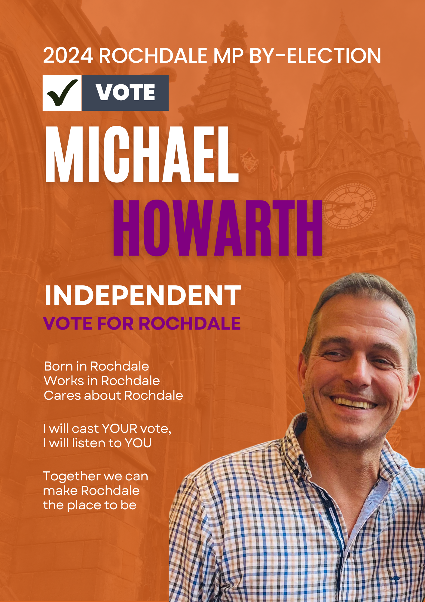 Michael Howarth Vote for Rochdale 1