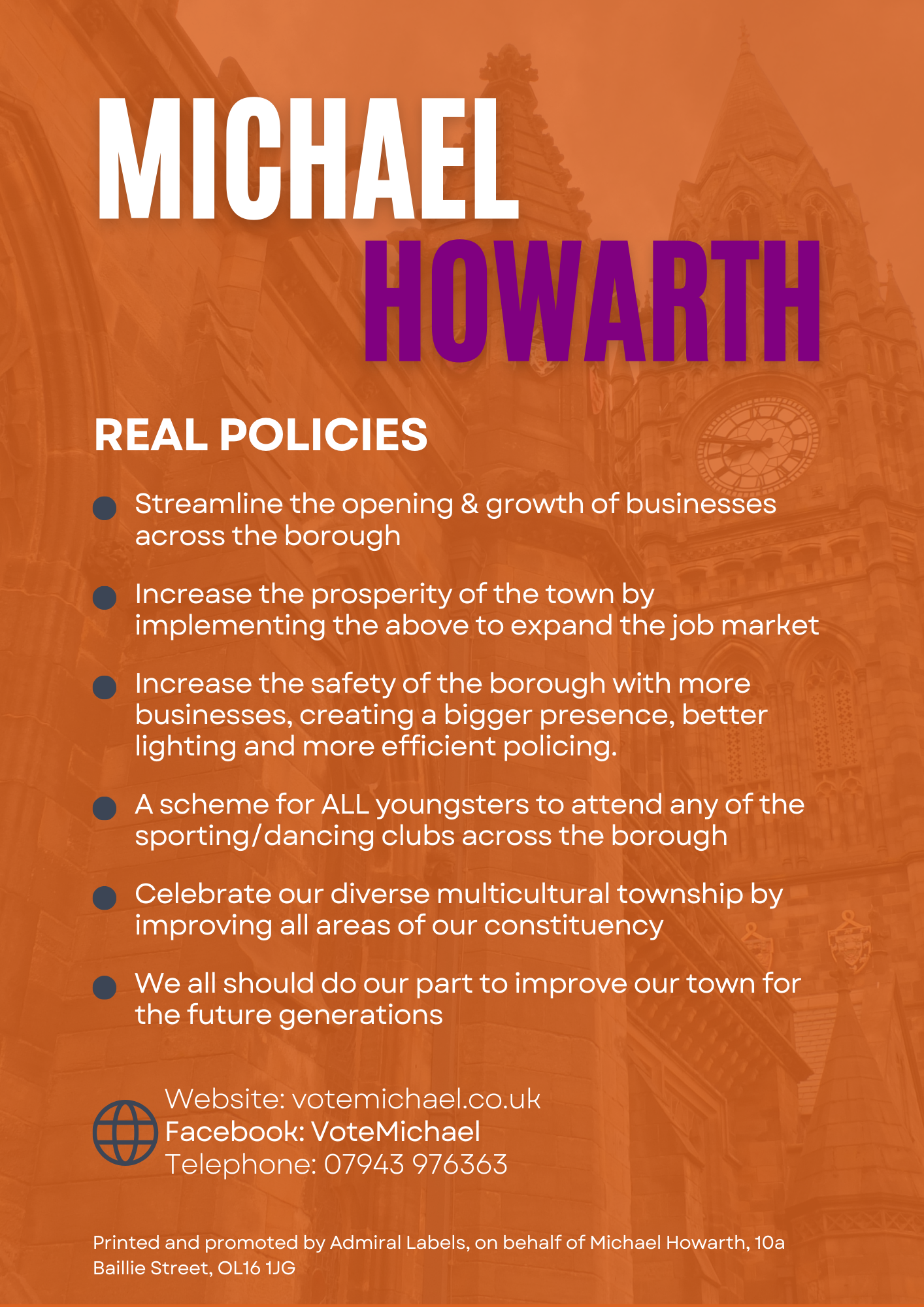 Michael Howarth Vote for Rochdale 2